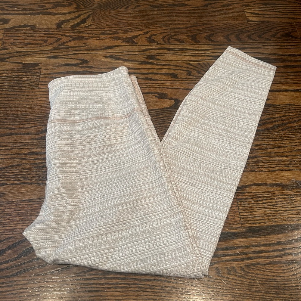 Athleta Cream Textured Top